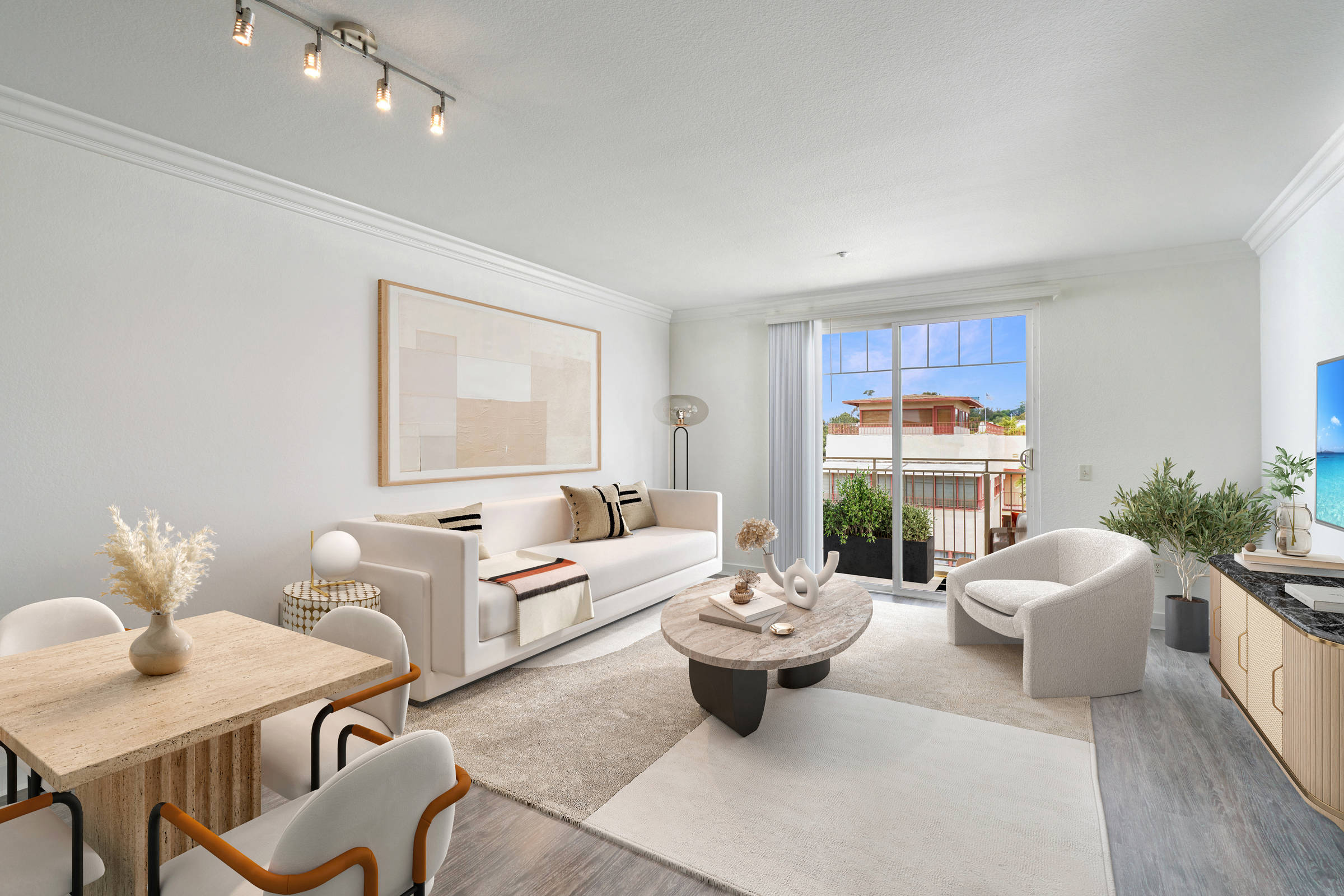Gema San Diego living room with natural light